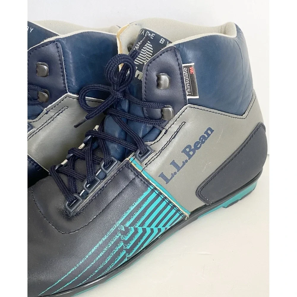 Vintage L.L. Bean Alpina XC Ski Boots 46‎ US 12 Nordic Cross Country Thinsulate